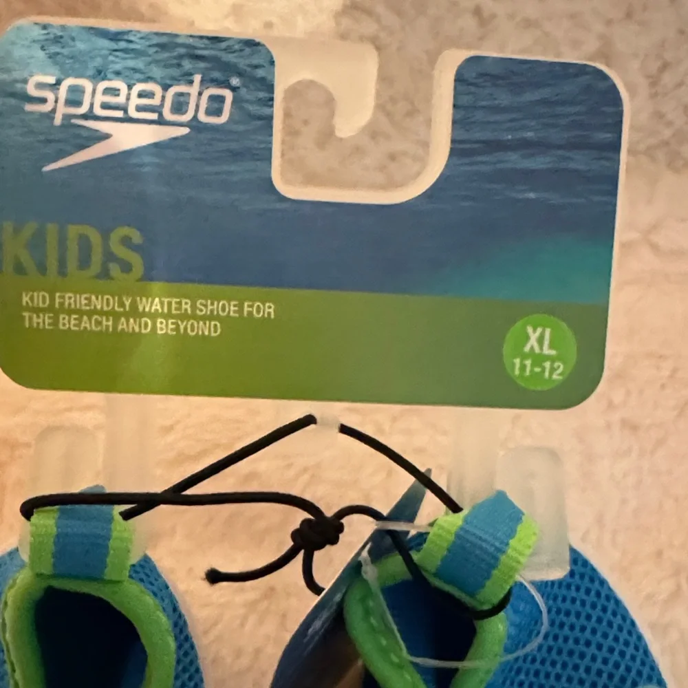 3 pairs ready for summer. Speedo Kids Water Shoes - Aqua and Lime size xl 11-12